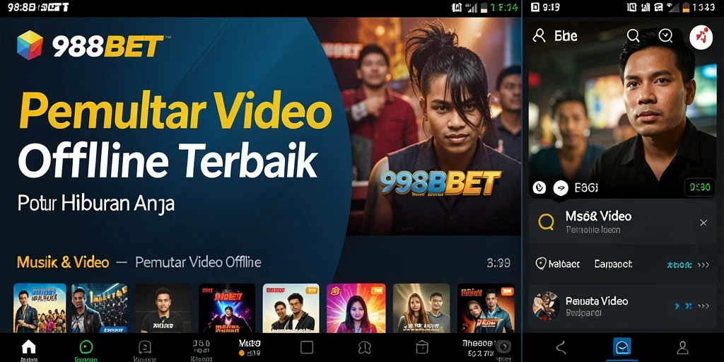 Antarmuka aplikasi Pemutar Video Offline 988BET yang intuitif dan mudah dipahami.