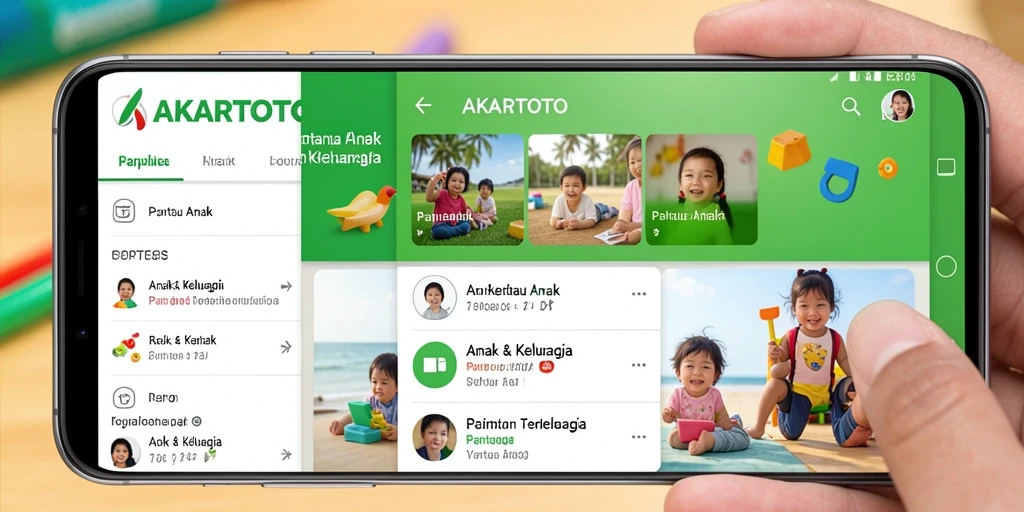 Tampilan antarmuka AKARTOTO yang ramah pengguna untuk pemantauan anak.