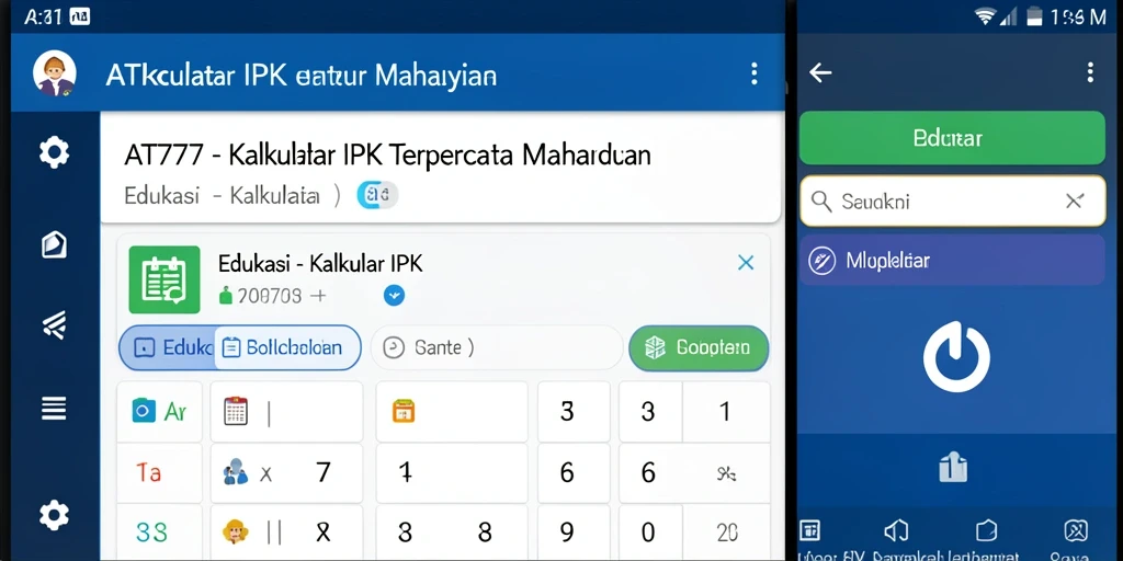 Tampilan antarmuka AT777 Kalkulator IPK yang intuitif dan mudah digunakan.
