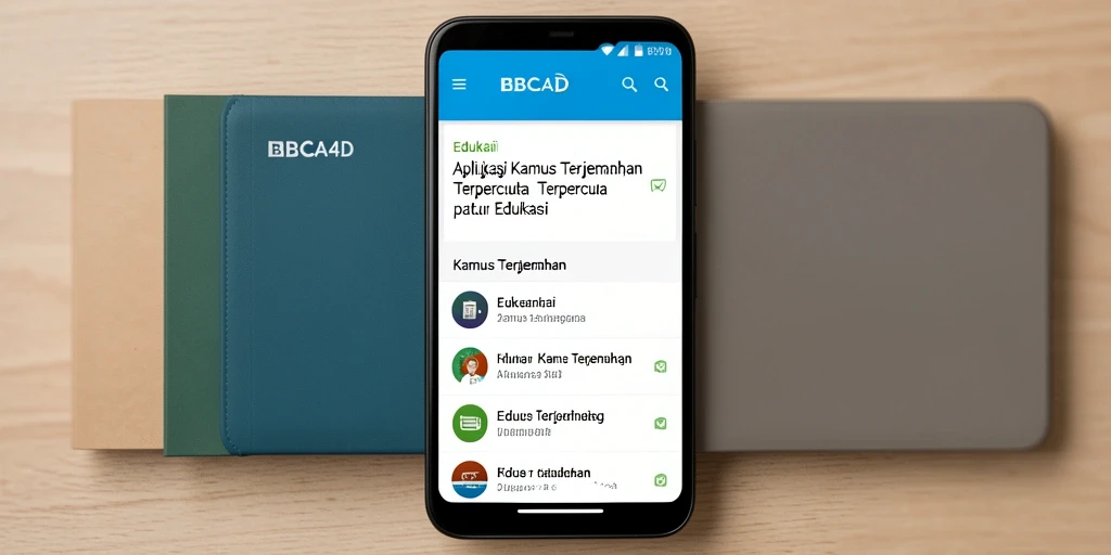 Antarmuka aplikasi BBCA4D menampilkan fungsi Kamus Terjemahan yang intuitif dan informatif.