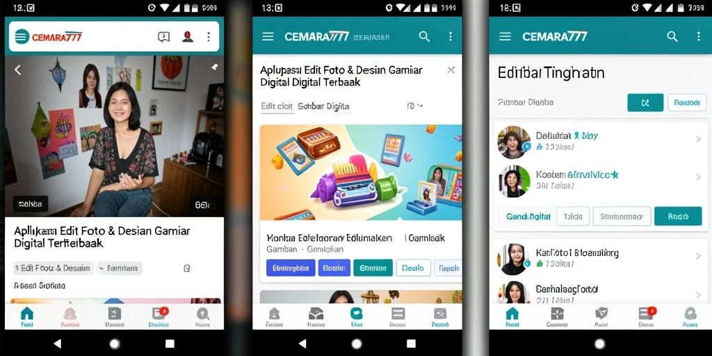 Antarmuka CEMARA777 yang intuitif untuk mengedit gambar.