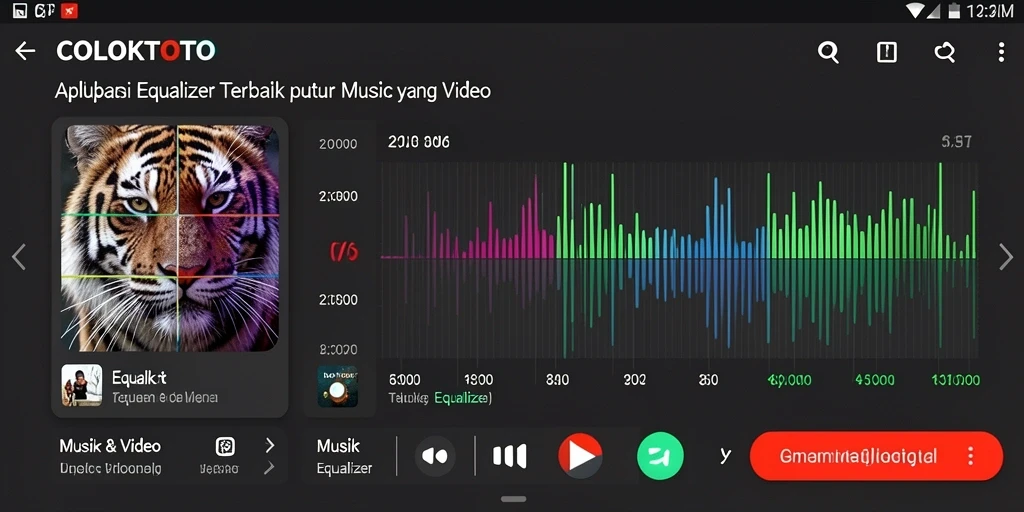 Antarmuka COLOKTOTO yang modern dan fungsional untuk pengaturan equalizer.