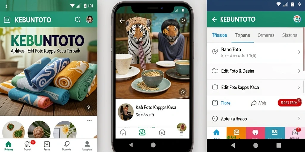 Antarmuka intuitif KEBUNTOTO untuk Edit Foto Kertas Kaca
