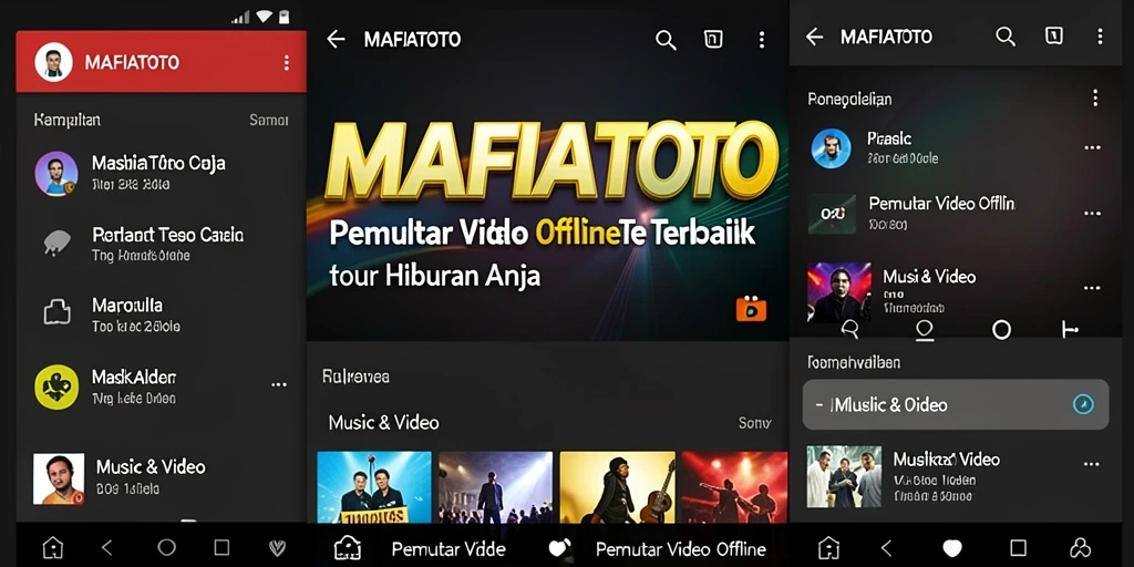 Antarmuka aplikasi Pemutar Video Offline MAFIATOTO yang menarik dan intuitif.