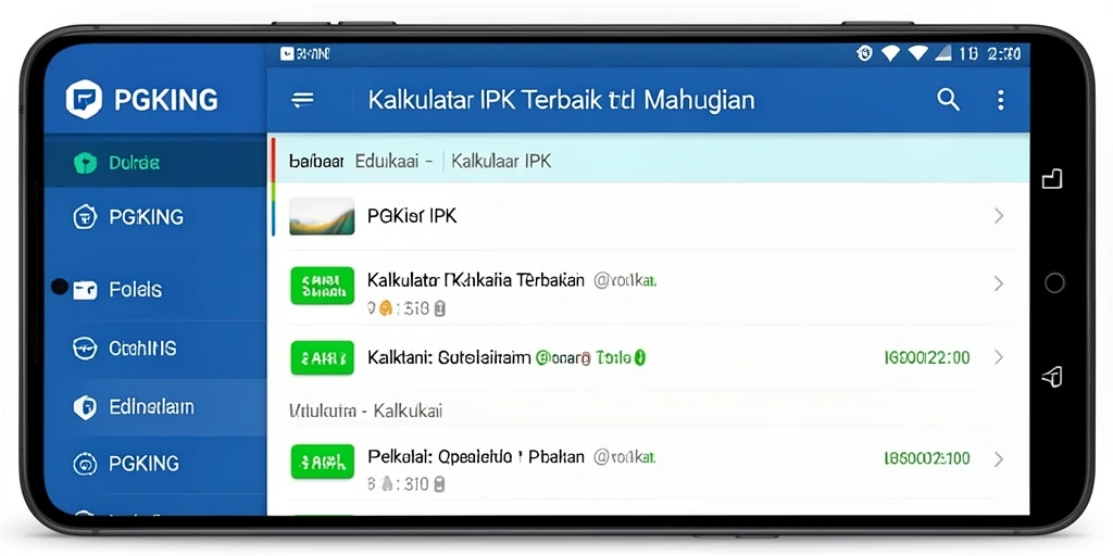 Tampilan utama PGKING dengan fungsi Kalkulator IPK yang mudah digunakan.