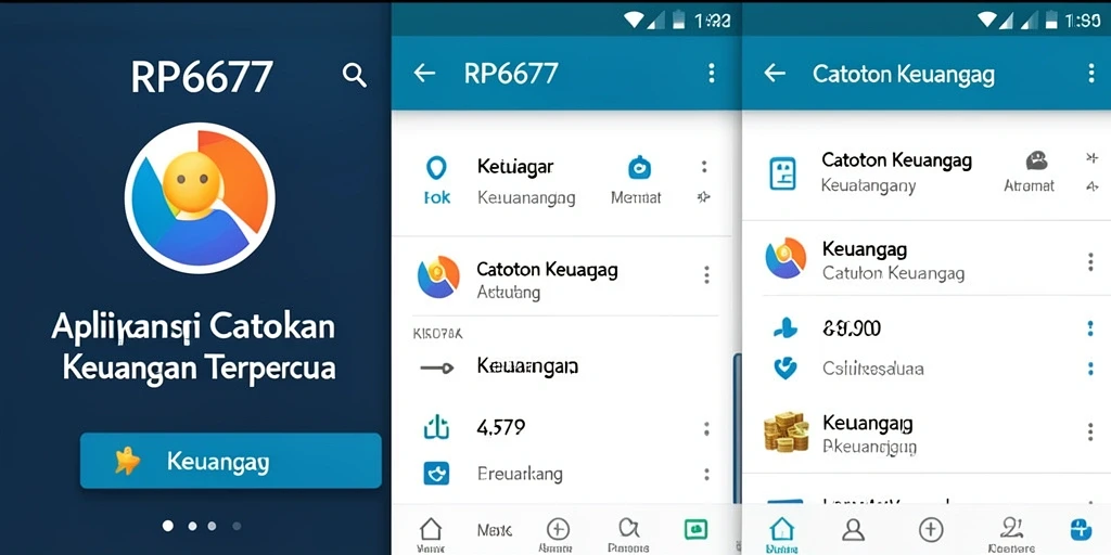 Tampilan antarmuka RP6677 yang intuitif untuk catatan keuangan.