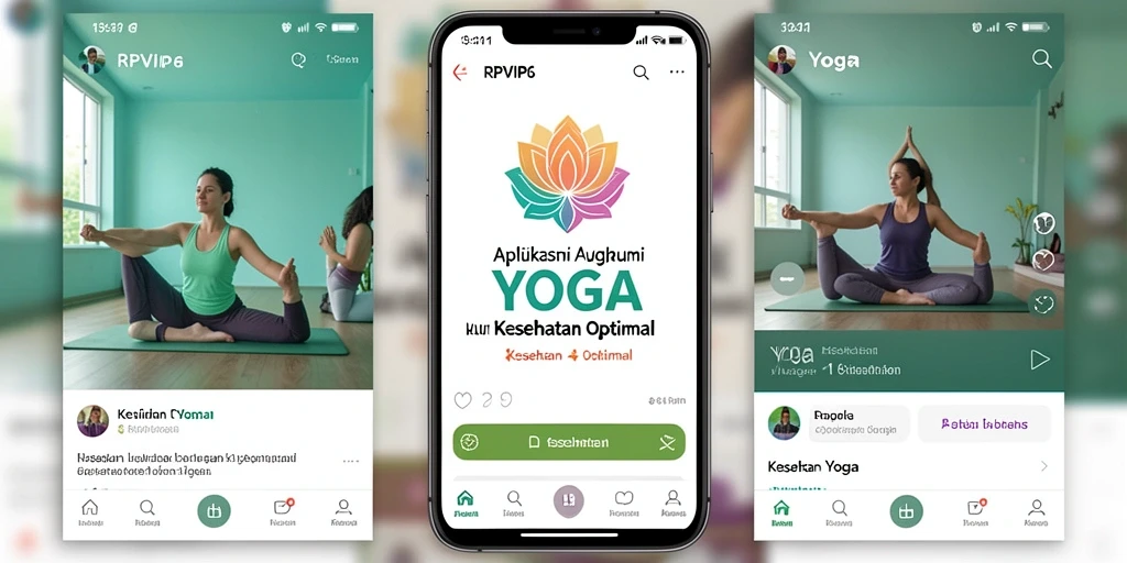 Tampilan antarmuka utama RPVIP6 dengan latihan Yoga yang mudah diakses.