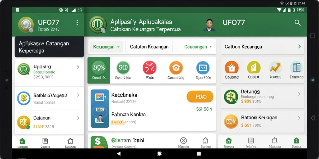 Tampilan antarmuka UFO77 yang sederhana dan informatif.
