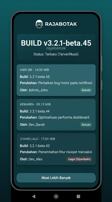 Riwayat Versi Aplikasi Rajabotak yang Terbaru